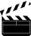 Movie clapper icon indicating a video